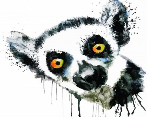 Lemur Head paint by numbers