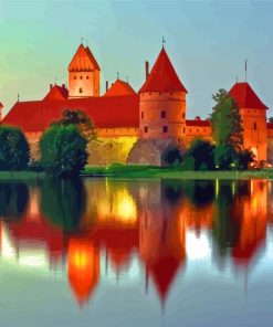Lithuania Trakai Castle Museum paint by numbers