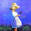 Little Girl In Lavender Field paint by numbers