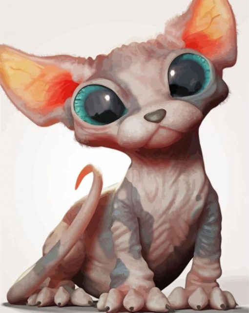 Little Sphynx Cat paint by numbers