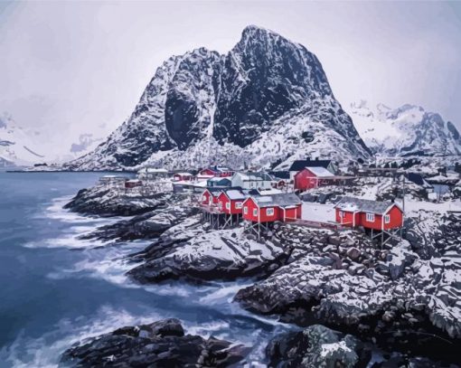 Lofoten Norway paint by numbers