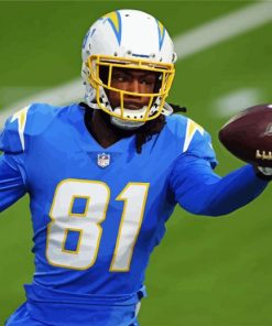 Mike Williams LA Chargers paint by numbers