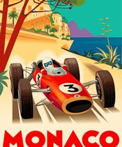 Monaco Race Car paint by numbers