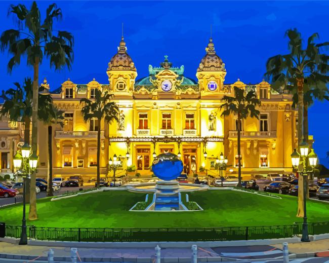 Monte Carlo Casino Monaco paint by numbers