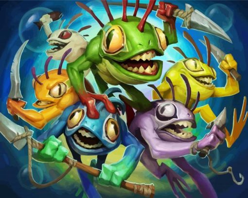 Murloc Characters paint by numbers