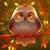 Mystical Owl paint by numbers