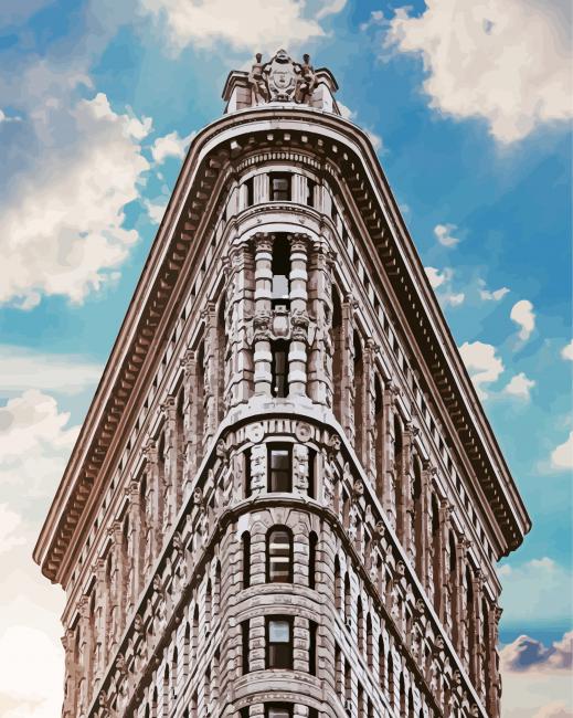 NYC Flatiron Building paint by numbers