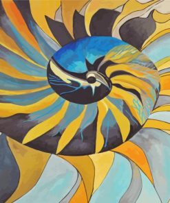 Nautilus Shell Art paint by numbers