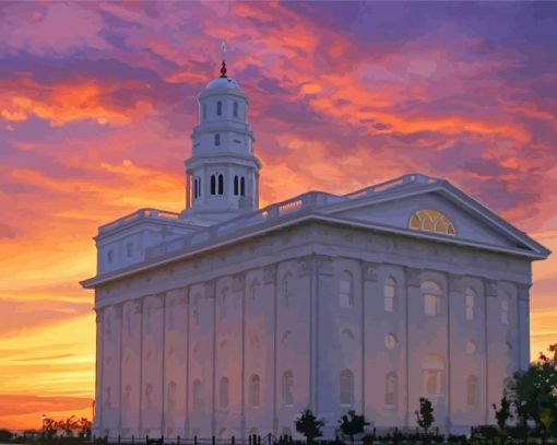 Nauvoo Temple paint by numbers