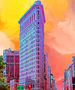 New York The Flatiron Building paint by numbers