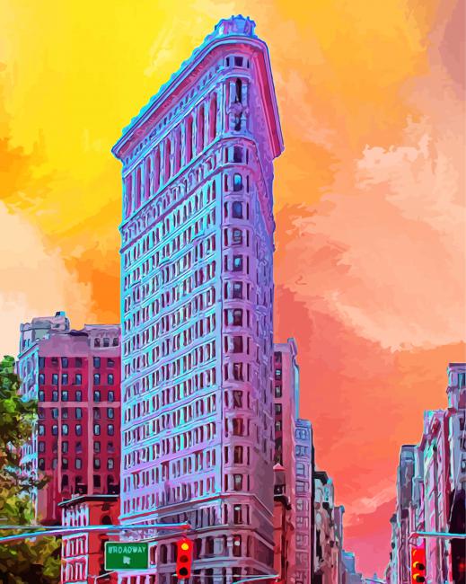New York The Flatiron Building paint by numbers