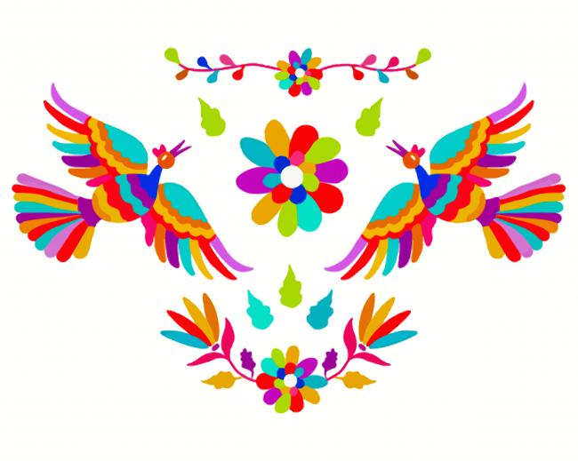 Otomi Colorful Birds paint by numbers