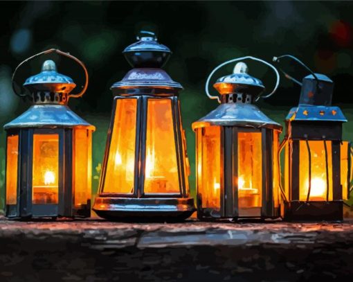 Outdoor Lanterns paint by numbers