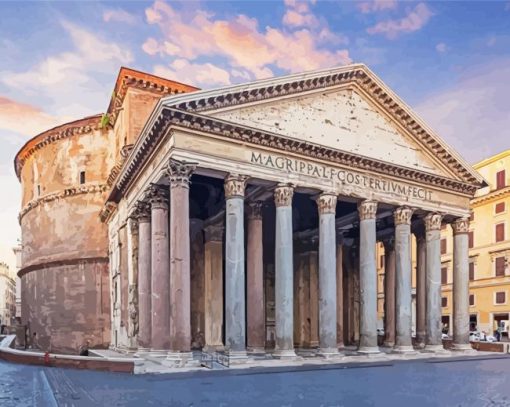 Pantheon Roma paint by numbers