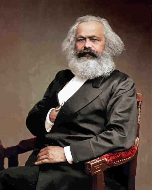 Philosopher Karl Marx paint by numbers