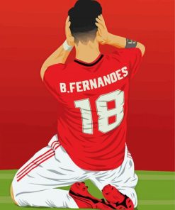 Player Bruno Fernandes paint by numbers