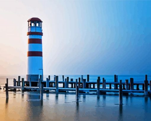 Podersdorf Lighthouse am See Austria paint by numbers