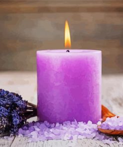 Purple Candle Meaning paint by numbers