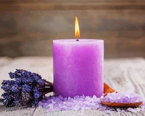 Purple Candle Meaning paint by numbers
