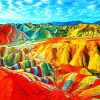 Rainbow Mountain Peru paint by numbers