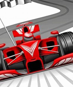 Red F1 paint by numbers