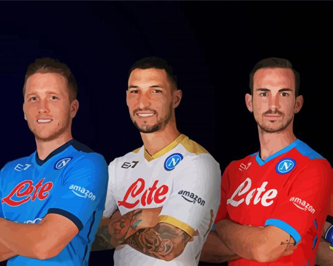 S S C Napoli Players paint by numbers