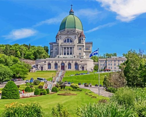 Saint Joseph S Oratory of Mount Royal Canada Montreal paint by numbers