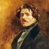 Self Portrait with Green Vest Delacroix Eugène paint by numbers