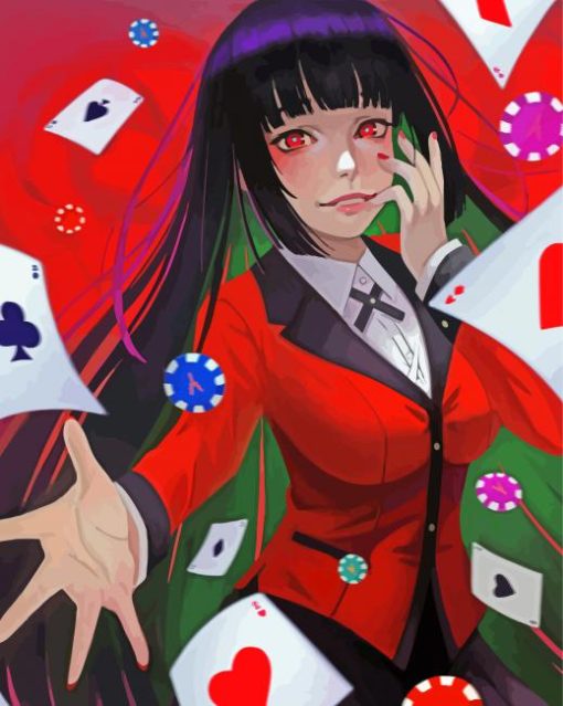 The Gambler Yumeko Jabami Kakegurui paint by numbers