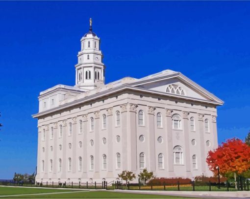 The Nauvoo Illinois Temple paint by numbers
