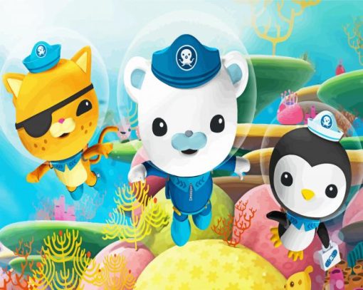 The Octonauts Captain Barnacles and Friends paint by numbers