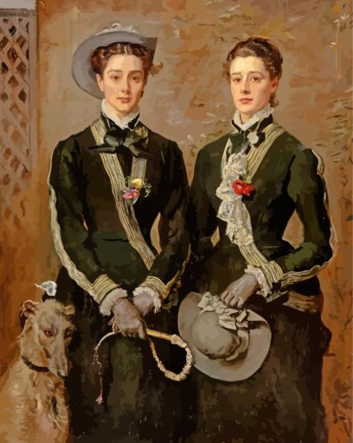 The Twins Kate and Grace Hoare by John Everett Millais paint by numbers