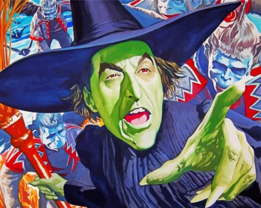 The Wicked Witch of The West Oz paint by numbers