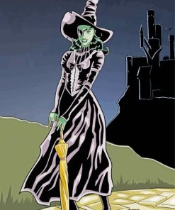 The Wicked Witch paint by numbers