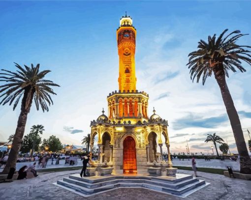 Turkey Izmir Clock Tower pint by numbers