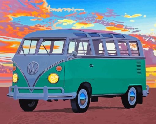 VW Camper Van paint by numbers