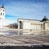 Vilnius Cathedral Basilica Lithuania paint by numbers