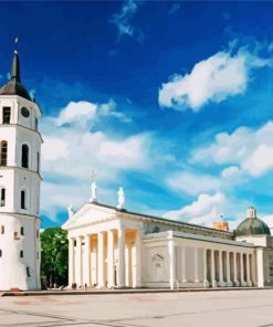 Vilnius Cathedral Lithuania paint by numbers