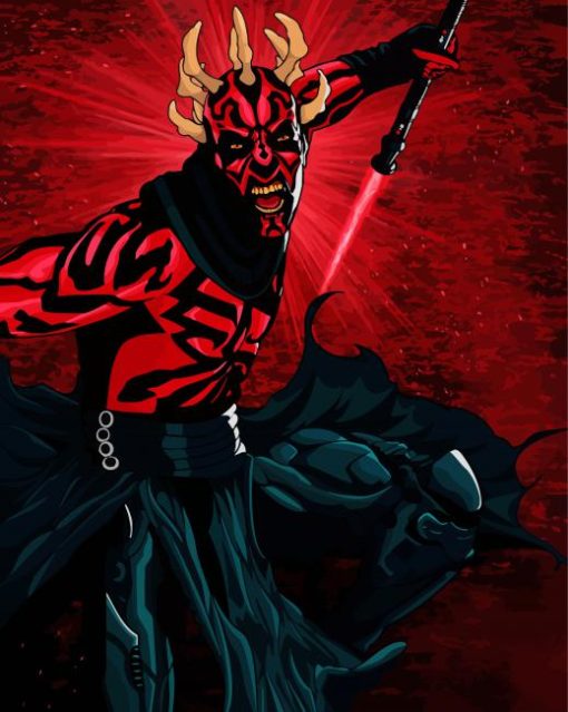 Warrior Darth Maul paint by numbers