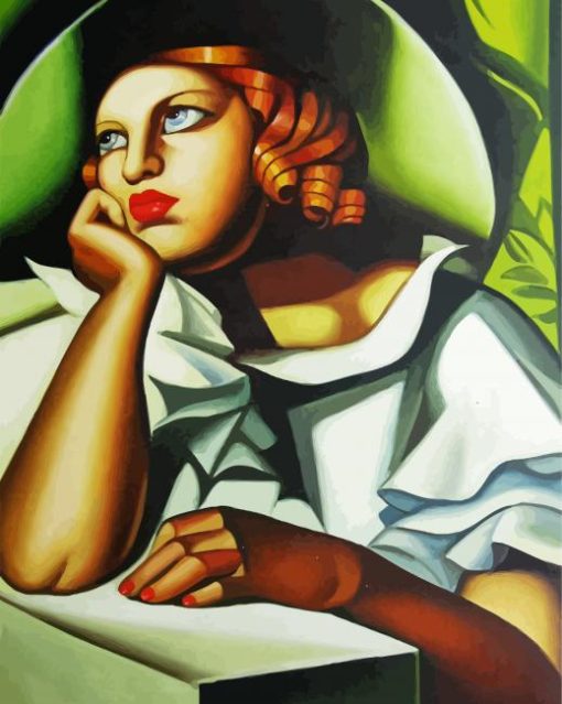 Wide Brimmed Hat Lempicka paint by numbers