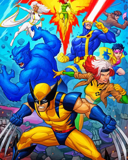 X Men Movie paint by numbers