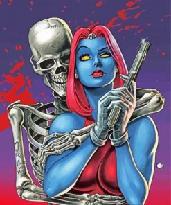 X Men Mystique and Skull paint by numbers