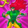 X Men Jean Grey paint by numbers
