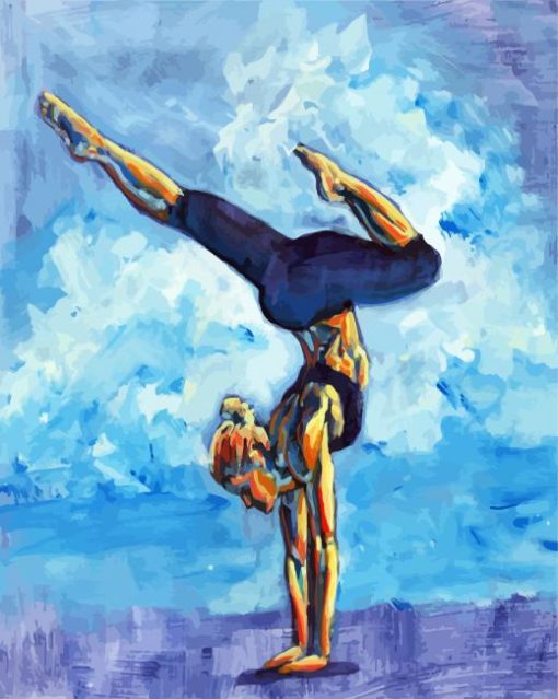Yoga Handstand Art paint by numbers