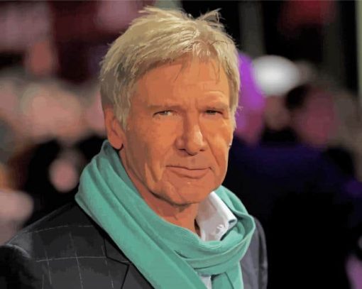 Actor Harrison Ford paint by numbers