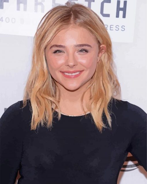 Actress Chloe Grace Moretz paint by numbers
