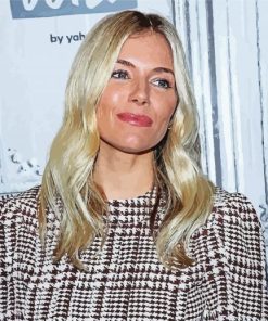 Actress Sienna Miller paint by numbers