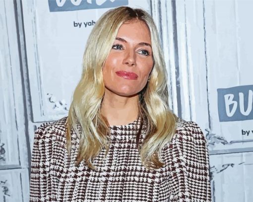 Actress Sienna Miller paint by numbers