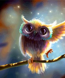 Adorable Cute Owl paint by numbers