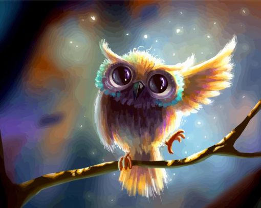 Adorable Cute Owl paint by numbers